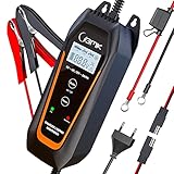 Batterieladegerät 6V/12V 2A 4A vollautomatischer Intelligent Ladegerä mit LED Reparatur Ladegerät beseitigt schlechte Batteriemessung 6-100 Ah mit 8-Segment Ladung für Auto Motorrad (6V/12V, 4A)