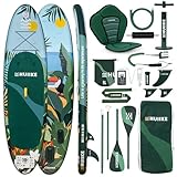 Stand Up Paddling Board Hochwertigem Zubehör - HUIIKE | Sup Board Aufblasbar, Stand Up Paddle Board mit Dual-Use-Paddel und Kajaksitz | Stand-Up Paddling Großer Stabilität | Stand-up Paddle Board