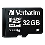 Verbatim Premium Micro SDHC Speicherkarte mit Adapter, 32 GB, Datenspeicher für Foto- und Video-Aufnahmen, Micro SD Karte in schwarz, ideal für Handy, Kamera oder Tablet