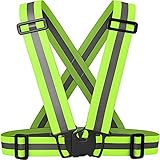 Retoo Warnweste Fahrrad Reflektorweste, Running, Sicherheitsweste Einstellbar Leicht für Laufen, Motorrad, Warnweste für Damen, Herren, Erwachsene, Kinder, Reflektierende, Fahrradweste, Laufweste