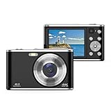 16 Fach Digitale Zoomkamera für Reisefotografie, 2,4 Zoll 44 MP 4K Ultra HD Dual Objektiv Kamera, Stoßfeste Kompakte Digitalkamera für Reise Abschlussfeiern für Erwachsene und