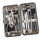 Vaguelly 19-Teiliges Set Nagelschneider Schermaschinen Gel-Nagel-Kit Clipper Nagelfolie Fingernagelknipser nagelfeile set nagelknipser set Maniküre-Set werkzeug Nagelpflegeset Maiküre-Tools
