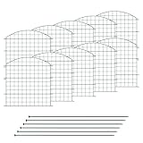 VERDOBA Teichzaun Gartenzaun Komplettset - Metall 10 Zaunelemente - Zaun für den Garten, Gitterzaun Set Oberbogen - für Hunde (10x Oberbogen, Grün - RAL 6005)
