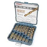 Hi-Spec 99 tlg. HSS Titanbeschichtetes Bohrer Set inklusive Spiralbohrer, 14 Größen von 1mm bis 10mm für Holz, Metall, Kunststoff in Aufbewahrungskoffer