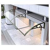 STRMAX Vordach Überdachung Haustürvordach,Markisenvordach For Fenstertüren, Upgrade For Große Waschbecken, Polycarbonat-Abdeckung, Regenschutz, UV-Regen, Schnee, Sonnenlichtschutz, Außentür, Terrasse,