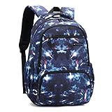 SUYGGCK Schultasche Wasserdicht Nylon Schultasche Schüler Schulranzen Licht Rucksack Mädchen Junge Rucksack Schultasche