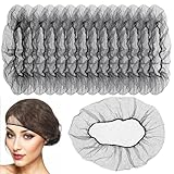 Einweg-Haarnetz, schwarz, 50 Stück, 61 cm, elastisches Haarnetz, Haarabdeckung, Haarwickel, Dutt-Abdeckungen für Lebensmitteldienstarbeiter, Balletttänzer, schlafende Männer und Frauen