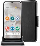 Doro - 8100 Plus - 4G-Smartphone für Senioren - Ohne Vertrag - 6.1'' Display - Notruftaste mit GPS - Dreifachkamera - Spritzwassergeschützt - Gesichtserkennung - Schwarz