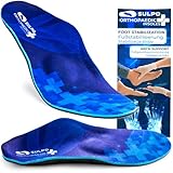 SULPO Orthopädische Einlegesohlen Herren und Damen, Plattfuß Schuhsohle, Plantarfasziitis Einlagen bei Plattfüße und Fersensporn Sohlen für Sport- und Arbeitsschuhe, Größen 43-45