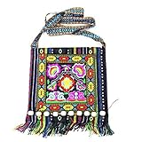 Generic Schultertasche mit gesticktem Chinesisch Stickere Schultertasche Fransentasche Quasten Stroh Umhängetasche mit Fransen Damen Cross Body Schultertasche Clutch Handtasche
