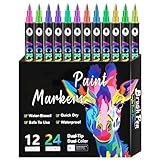 Doppelspitzen-Pinselstifte-Set, 24/48/72 Farben, zweifarbiger Doppelkopf-Marker, Malen, Skizzieren, Zeichnen, Marker, Pinselstifte, schnell trocknend, sicher, wasserfest, Marker zum Malen und Ausmalen