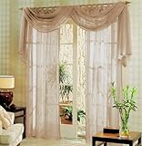 Gardinenbox Voile komplett GARDINEN Set 3tlg., Sand, 60999