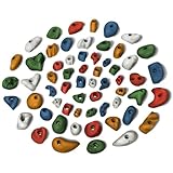 ALPIDEX 60 Klettergriffe | Kletterfläche 4-8 m² | Griffe Größen L, M, S, XS | Starterset | Klettersteine | Klettergriffset - Farbe:Mixed Coloured