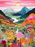 askkqtx Malen Nach Zahlen Erwachsene Landschaft,DIY Paint by Numbers Adult Handgemalt Ölgemälde Kit für Anfänger Erwachsene Ohne Rahmen Als Geschenk Home Wand Dekor 30X40CM