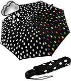 iX-brella first class Automatik Wetprint - Farbwechsel bei Nässe - Raindrops