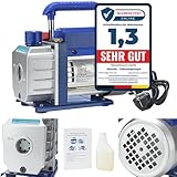 Mucola Vakuumpumpe Klimaanlage Unterdruckpumpe 70 L/min | inkl. Ölabsperrventil | für HVAC/Auto Einstufige Vacuumpumpe Harz-Entgasung