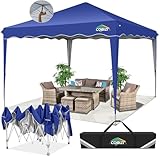 TOOLUCK 3x3m Pavillon | Pop-Up Faltpavillon wasserdicht höhenverstellbar | UV-Schutz 50+ | Partyzelt mit Tasche für Party, Hochzeit,Navy Blau