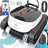 KESSER® Poolroboter für Boden und Wand | Poolsauger bis 100m² Pools & eine leistungsstarke Reinigung | Poolreiniger vollautomatisch mit App-Funktion und Kontrollmodul | Klettermechanismus