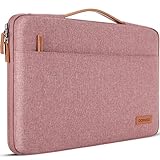 DOMISO Laptoptasche 15,6 zoll Laptop Hülle Tasche Kompatibel mit 16 Zoll MacBook Pro M4/M3/M2/M1 Pro/Max A3403 A3186 A2991 A2780 A2485 A2141,Wasserabweisend Laptophülle Sleeve mit Griff,Rosa