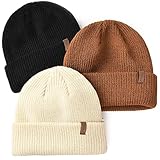 FURTALK Kleinkind Mütze Baby Jungen Mädchen Mützen Kinder Wintermützen Kinder Stricken warme Mützen 3 Pack