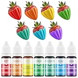 Fettlösliche Lebensmittelfarbe 7 Farben X 12ml, Waysroma Hochkonzentriert Lebensmittelfarbe Ölbasis für Schokolade Food Coloring für Tortendeko, Cupcake, Backen, Zuckerguss, Fondant