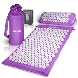 High Pulse Akupressur Set + 5 Ringe + Poster - Akupressurmatte und Kissen stimuliert die Blutzirkulation und löst Verspannungen