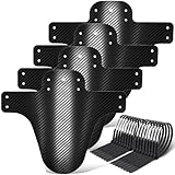 FETESNICE 2 Stück Kohlefaser Textur Mountainbike Schutzblech MTB Fahrrad vorne hinten Kotflügel DH Radfahren 24/26/27,5/29 Schutzbleche Mountainbike (Blank4pcs2H)