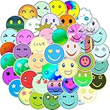Aufkleber Kinder 50 Stück Sticker Set Kinder Happy Gesicht, Lehrer Klassenzimmer Belohnungssticker, Süße Emoticon Sticker, Sticker Vinyl Wasserdicht, Sticker für Scrapbook Laptop Journal Notebook usw