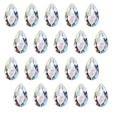 20 Stück Diamantform Kristalle zum Aufhängen – Sonnenfänger Kristall, Prisma, Suncatcher Kristall und Kugel als Lichtfänger für Fenster, Kronleuchter und Dekoration