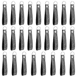 26 STK Filz Schlüsselanhänger Rohling mit Ringe, DIY Blanko Schlüsselanhänger Filzanhänger zum Selber Machen, Filz Schlüsselring Rohling Beschriftbar für DIY Handwerk Auto Basteln Taschen, Grau