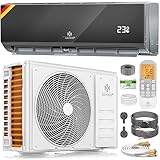 KESSER® Split Klimaanlage Set Quick Connect 9000 BTU 2,6 kW – WiFi & App Klimagerät mit Heizfunktion & Kühlmodus Wandklimaanlage, mit Kupferleitung Kältemittel R32 Inkl. Montagematerial