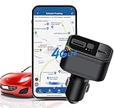 Zeerkeer 4G LTE Auto GPS Tracker ohne ABO, Dual USB Auto Zigarettenanzünder, Auto GPS Ortung, Auto Handy Ladegerät, Tracking Sender für Autos mit kostenloser App/Web TK818