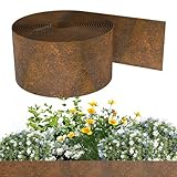 Einfassung für Landschaftsgestaltung, Beeteinfassung – 100 m, dekorative Zaunbarriere aus Metall für Garten, Terrasse, Hinterhof, Landschaft, Blumenbeet im Freien