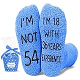 HAPPYPOP Geburtstagsgeschenke zum 54. Geburtstag – Geschenke für Männer in den 54er Jahren, Geschenkideen für 54 Jahre alten Mann und Frau, Socken zum 54. Geburtstag für Männer und Frauen, Plüsch I'm