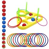 Poolringwurfspiele - Dreieck Wasserziel aus schwimmendem Schaumstoff, Schwimmspielzeug | Eva Floating Water Sports Set mit 12 Bällen und 12 Ringen, aufblasbares Spiel aus