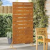 Gecheer Sichtschutz Grau Stahl, Balkonfächer klappbar Sichtschutz Windschutz für Balkon Terrasse Garten868569