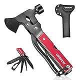 ORSIFOW Multitool 18 in 1, Edelstahl Multifunktionswerkzeug mit Hammer Axt Messer Zange Schraubendreher Säge Flaschenöffner, Taschenwerkzeug für Camping,Wander,Notfall im Freien, Geschenke für Mann