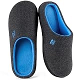 RockDove Damen Original Zweifarbige Hausschuhe mit Rückstellschaum, 38/39 EU, Dunkelgrau und Blau