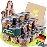uandu Vorratsdosen mit Deckel Luftdicht - 12er Vorratsbehälter Set | Aufbewahrungsbox Küche Aufbewahrung & Organisation | BPA Frei | Küchen Organizer | Vorratsdosen für alle trockenen Lebensmittel