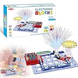 SKIKHN Elektrobaukasten für Kinder, Elektronik Bausatz Spielzeug, Spannende Experimente zu Stromkreisen, Elektro Baukasten Kinder, Elektronik Experimentierkasten für Kinder ab 3