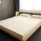 NaKeah 100% natürlicher Latex Bio atmbar und komfortabel, langlebig und Nicht leicht zu kollabieren Matratze Topper, natürliche Latex -Matratze,2.5cm,180x200cm
