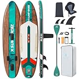 ZLX SUP Board mit Sitz Stand up Paddling Board 320cm Stabil Aufblasbares Paddle Board für Erwachsene Familien Anfängerfreundlich, Anti-Rutsch Deck, Pumpe