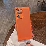 Schutzhülle für Samsung Galaxy S23 Ultra, S22 Plus, S21, FE, S20, Note 20, 10, luxuriöse, ultradünne Kühlabdeckung, Orange, für Samsung S23Ultra