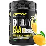 EAA Energy Mix - 500 g - Amino Matrix + Focus Matrix - Zuckerfreie Alternative zu Energy Drinks - Mit Koffein, Taurin, Guarana, N-Acetyl-L-Tyrosin - Pre Workout Booster - Vegan (Lemon)