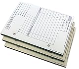 3x Block Rechnung/Quittung - Quittungsblock - 2 x 50 Blatt DIN A6 hoch - gelocht - SD -durchschreibend (22234)