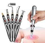DarkSwan Akupunkturstift, 5-in-1 Elektronischer Akupunkturstift Set Akupressurstift zur Schmerzlinderung, Energy Pulse Ultraschall Akupunktur Stift Therapiegerät, Angetrieben von 1 AA-Batterie