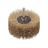 wolfcraft Holz-Struktur-Bürste I 2265000 I Zum Strukturieren von Holzflächen I Ø 80 x 35 mm Rundschaft 8 mm