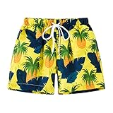 Uv Badebekleidung Junge Jungen Board Shorts Kinder Schwimmen Shorts Hawaiian Cartoon Full Print Strand Shorts Swim Trunks