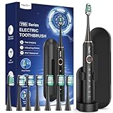 Elektrische Zahnbürste Schallzahnbürste für Erwachsene und Kinder - Electric Toothbrush mit 8 Bürstenköpfen und 5 Modi. 90 Tagen Akkulaufzeit, 2 Minuten Smart Timer, Reiseetui