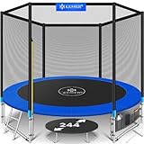 KESSER® Trampolin Outdoor Ø 244/305/366/427 cm Komplettset mit Sicherheitsnetz, Leiter, Randabdeckung & Seitentasche und Montagezubehör | Kindertrampolin Gartentrampolin Belastbarkeit 150 kg
